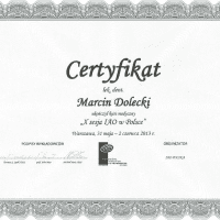 Marcin Dolecki certyfikaty 10