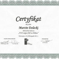 Marcin Dolecki certyfikaty 11