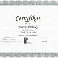 Marcin Dolecki certyfikaty 16